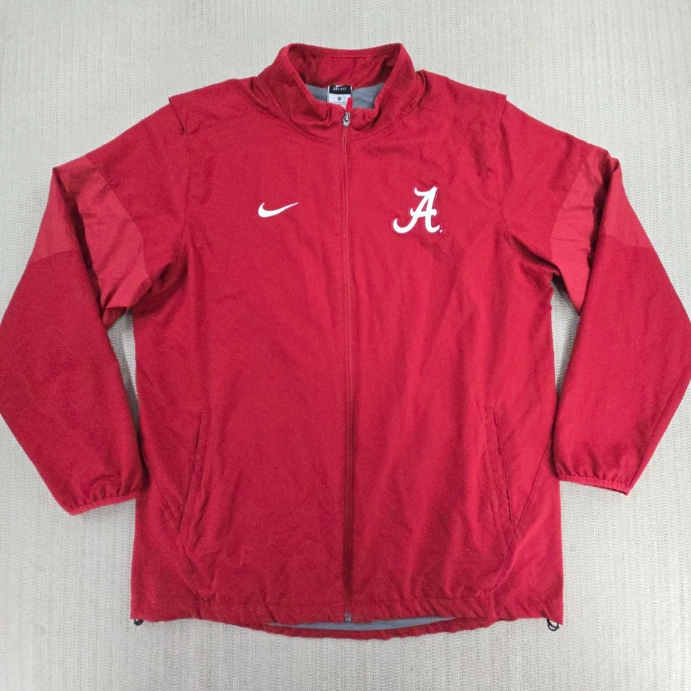 Nike‎ Alabama Crimson Tide Jacket Mens XL Red Full Zip Mock Neck SEC Football